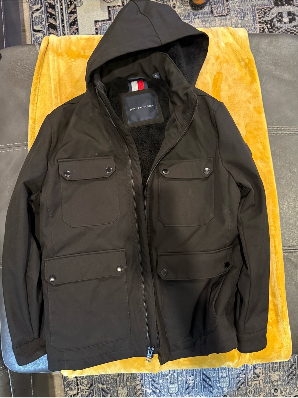 Tommy Hilfiger Men’s Black Hooded Field Jacket